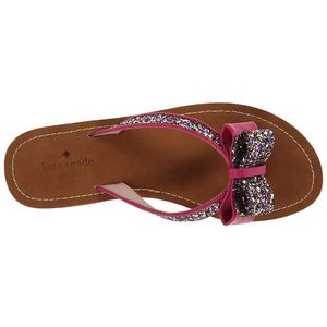 Kate Spade Pink Glitter Flip Flops ✨ 🩴